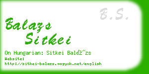 balazs sitkei business card